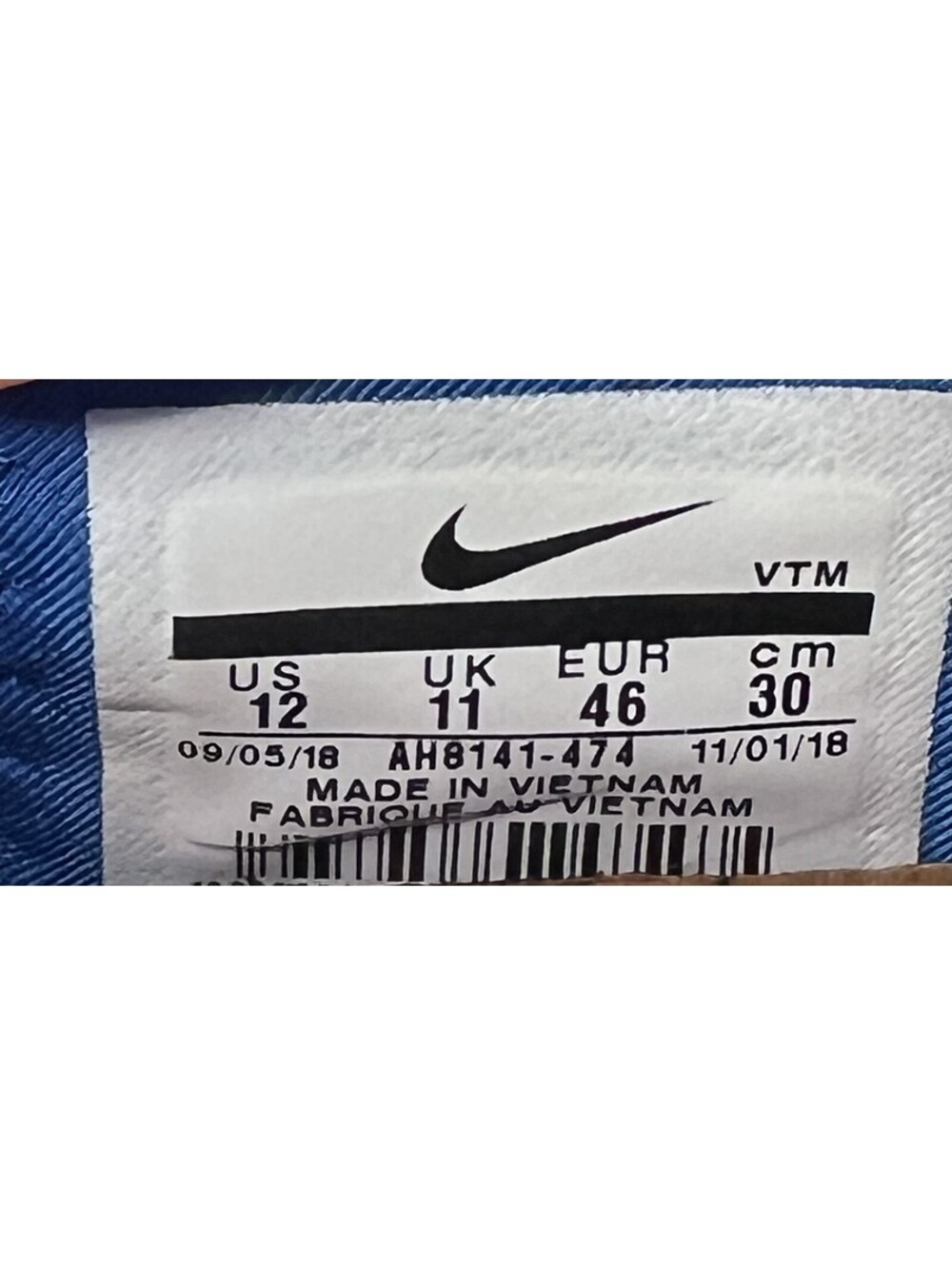 Nike Free Metcon Team Royal AH8141-474 Men's Size 12 Blue Training Shoes - Picture 8 of 8